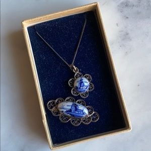 Vintage Estate Jewelry necklace & broach